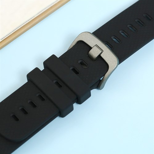 Dây silicone đồng hồ Samsung/Huawei/khác 20 mm đen RZ-JM20 Màu Đen