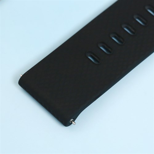 Dây silicone đồng hồ Samsung/Huawei/khác 20 mm đen RZ-JM20 Màu Đen