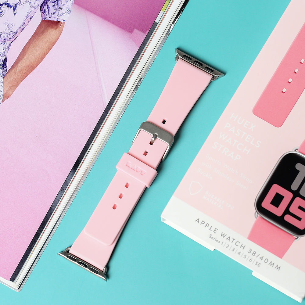 Dây silicone Apple Watch mặt 40mm Laut Pastel Hồng - 3