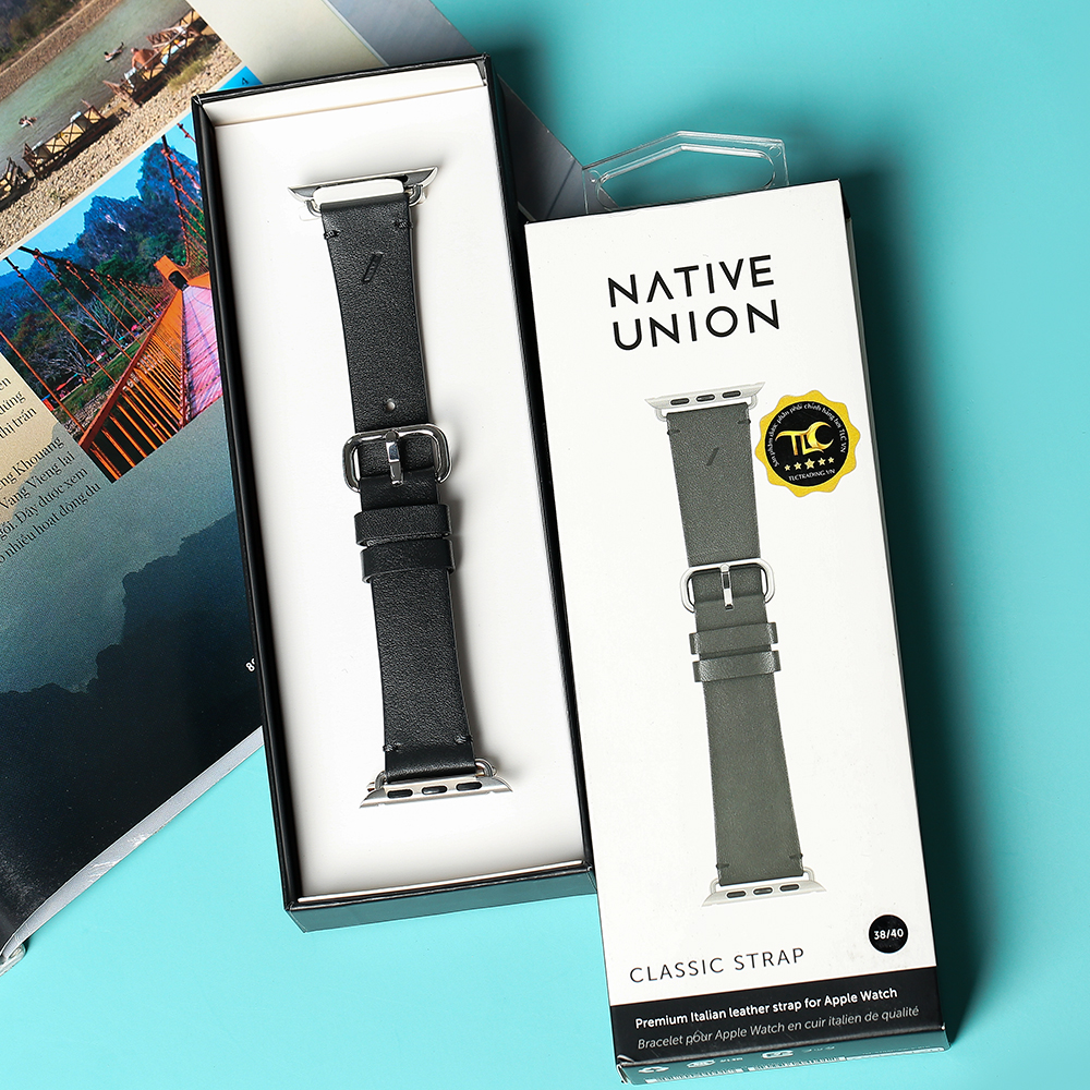 Dây da Apple Watch Native Union Classic 40mm Màu Đen