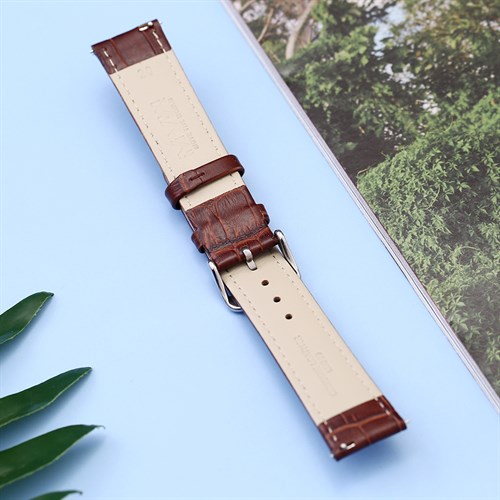 Dây da đồng hồ 20mm LS039 Nâu Màu Nâu