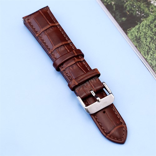 Dây da đồng hồ 20mm LS039 Nâu Màu Nâu