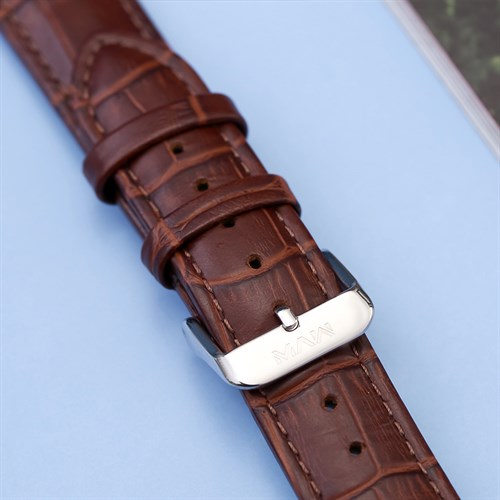 Dây da đồng hồ 20mm LS039 Nâu Màu Nâu
