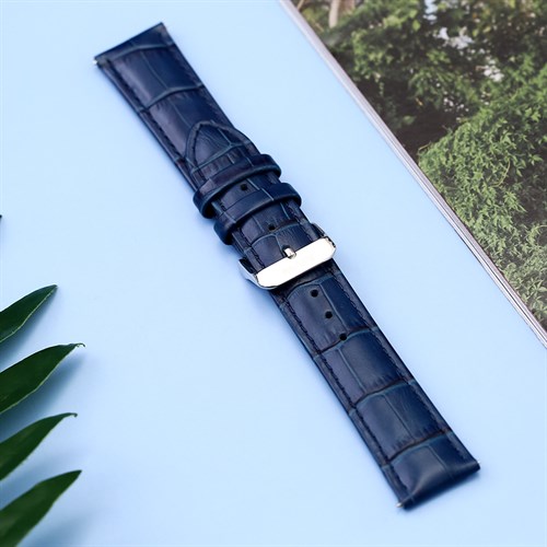Dây da đồng hồ 20mm LS041-01 Xanh dương Màu Xanh Dương