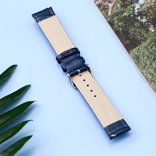 Dây da đồng hồ 20mm LS041-01 Xanh dương Màu Xanh Dương
