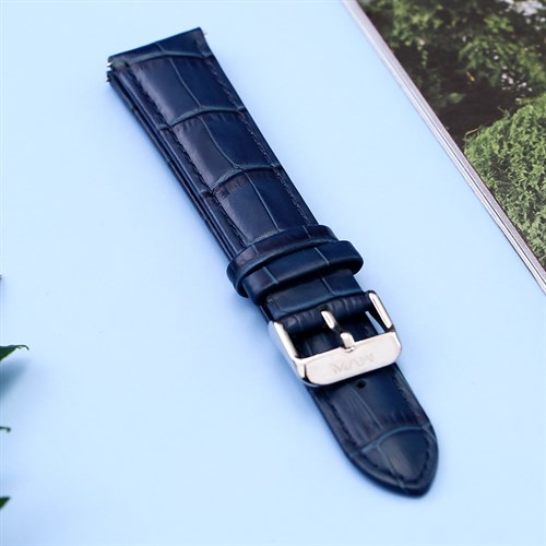 Dây da đồng hồ 20mm LS041-01 Xanh dương Màu Xanh Dương