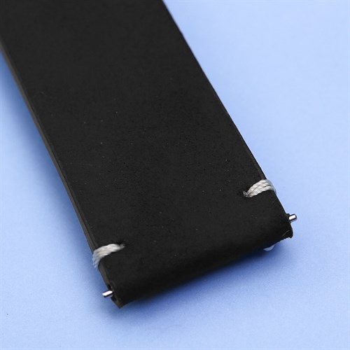 Dây da đồng hồ 20mm LS017-02 Đen Màu Đen