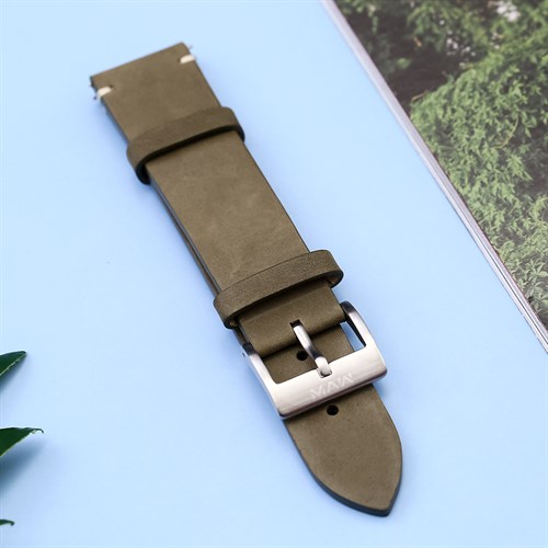 Dây da đồng hồ 22mm LS023 Xám Màu Xám