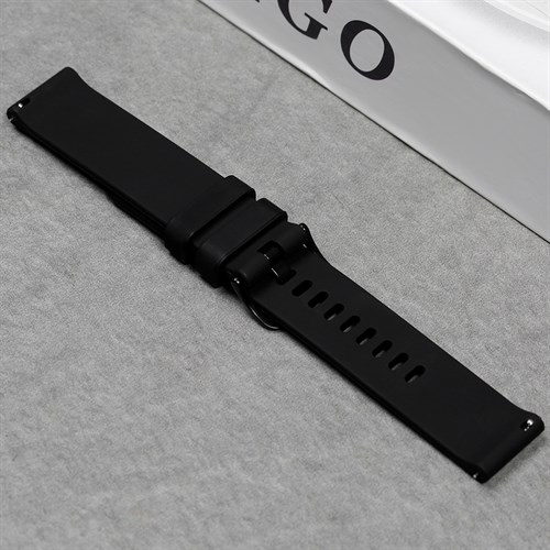Dây silicone đồng hồ 20mm M030-01 Đen Màu Đen