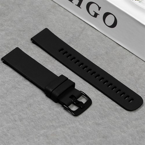 Dây silicone đồng hồ 20mm M030-01 Đen Màu Đen