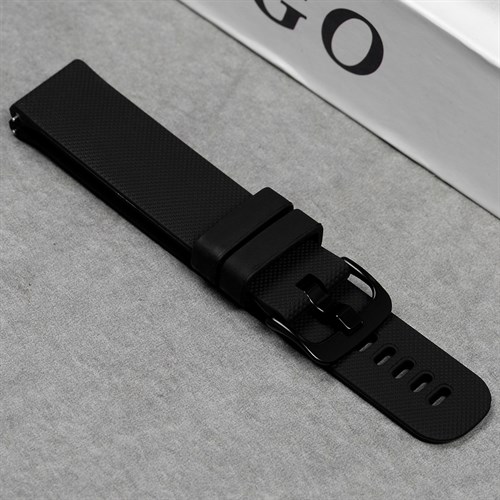 Dây silicone đồng hồ 20mm M030-01 Đen Màu Đen