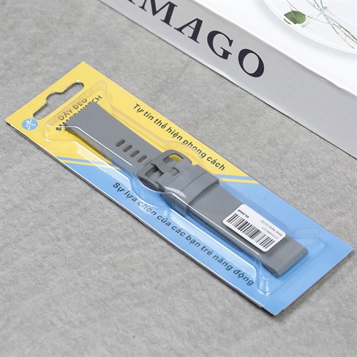 Dây silicone đồng hồ 20mm M030-02 Xám Màu Xám
