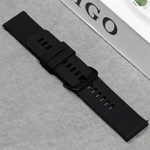 Dây silicone đồng hồ 22mm M031-01 Đen Màu Đen