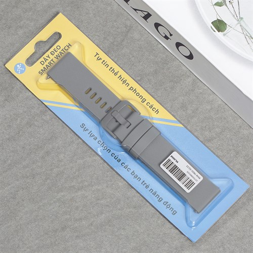 Dây silicone đồng hồ 22mm M031-02 Xám Màu Xám