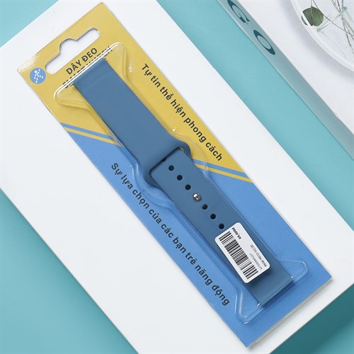 Dây Silicone đồng hồ 20 mm MVW M032-02 Xanh Dương