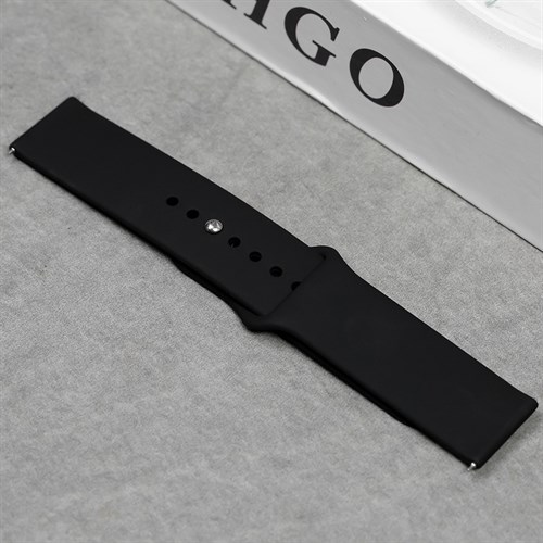 Dây silicone đồng hồ 22mm M033-01 Đen Màu Đen
