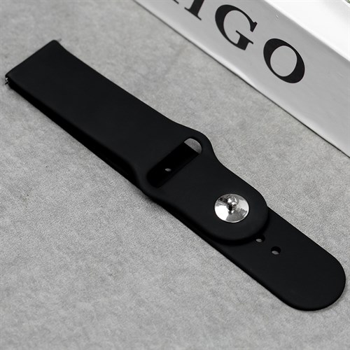 Dây silicone đồng hồ 22mm M033-01 Đen Màu Đen