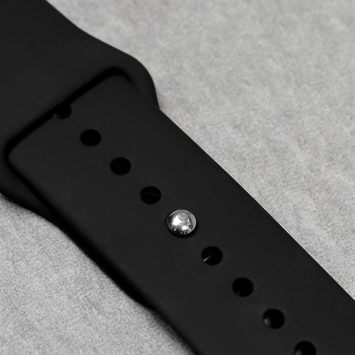 Dây silicone đồng hồ 22mm M033-01 Đen Màu Đen