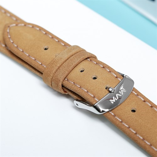 Dây da đồng hồ 20mm SL102-02 Nâu Màu Nâu