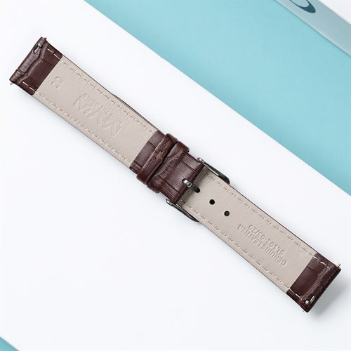 Dây da đồng hồ 20mm SL102-03 Nâu Màu Nâu