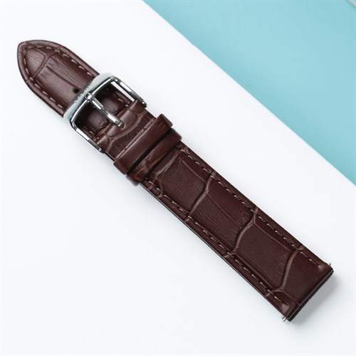 Dây da đồng hồ 20mm SL102-03 Nâu Màu Nâu