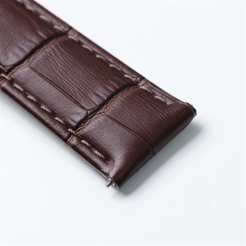 Dây da đồng hồ 20mm SL102-03 Nâu Màu Nâu