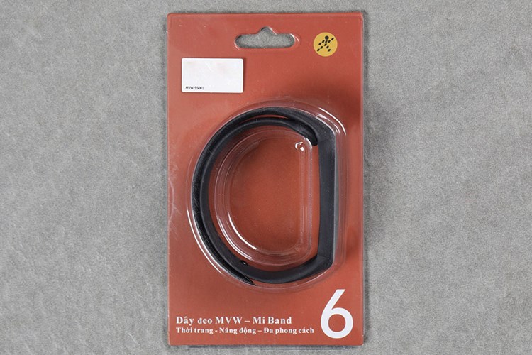 Dây silicone đồng hồ Miband 6 SS001-01/06 Đen Màu Đen