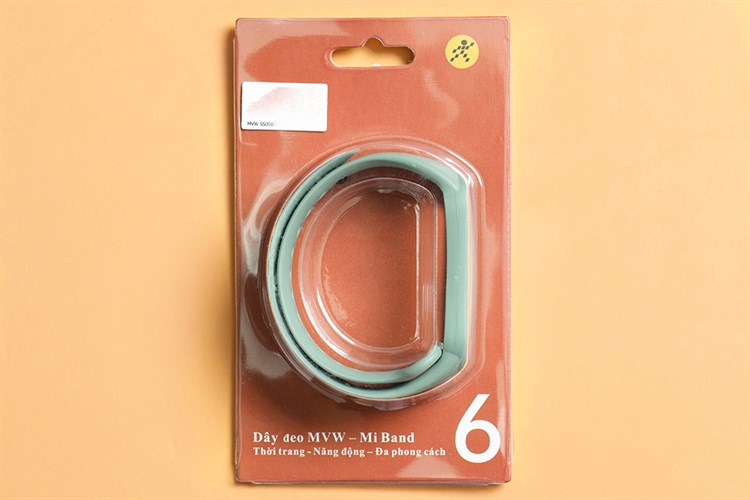 Dây silicone đồng hồ Miband 6 SS001-02/06 Xanh lá nhạt Màu Xanh lá nhạt