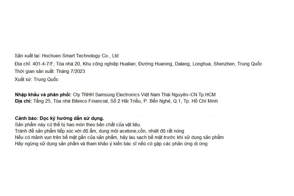 Dây thể thao Samsung Galaxy Watch Size S/M Vàng Màu vàng