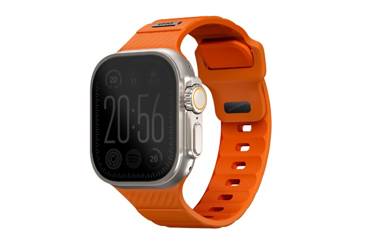 Dây silicone Apple Watch Stride mặt 49/45/44/42mm UNIQ Màu Cam
