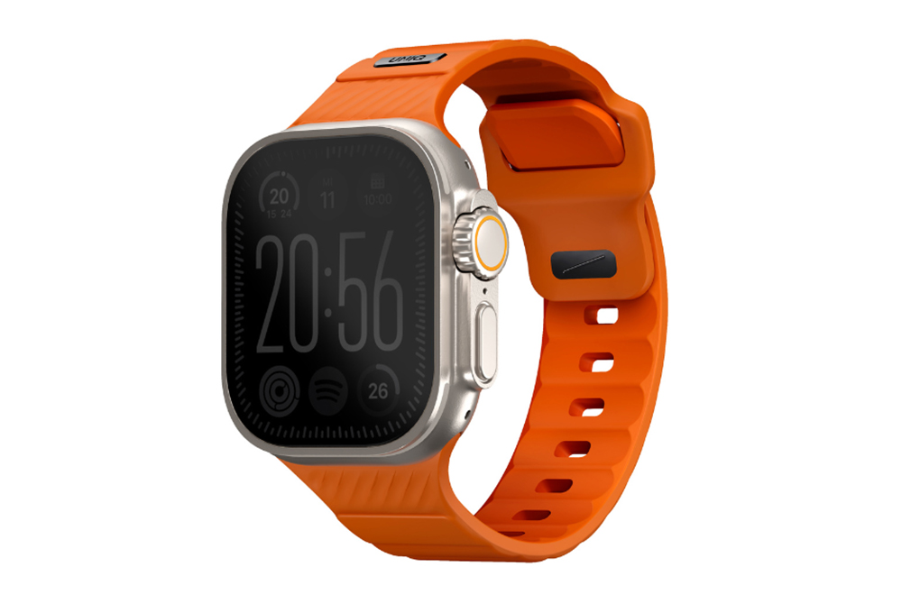 Dây silicone Apple Watch Stride mặt 49/45/44/42mm UNIQ Màu Cam