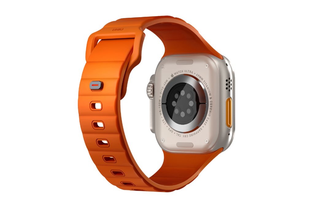 Dây silicone Apple Watch Stride mặt 49/45/44/42mm UNIQ Màu Cam