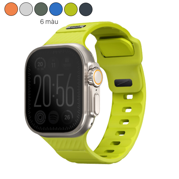 Dây silicone Apple Watch Stride mặt 49/45/44/42mm UNIQ