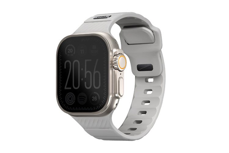 Dây silicone Apple Watch Stride mặt 49/45/44/42mm UNIQ Màu Xám