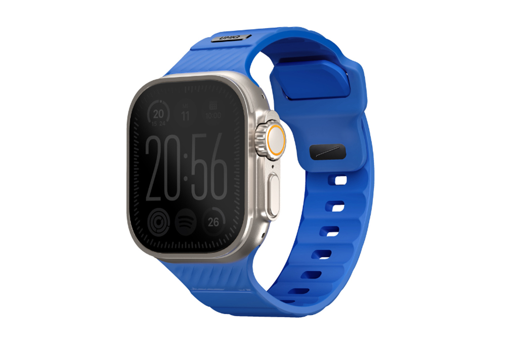 Dây silicone Apple Watch Stride mặt 49/45/44/42mm UNIQ Màu Xanh Dương