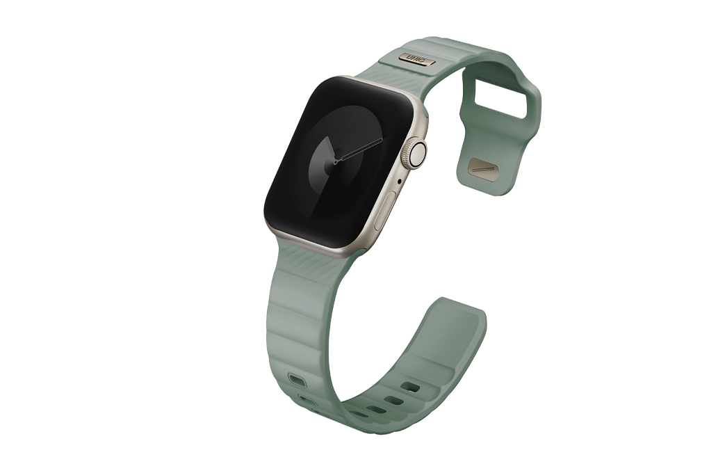 Dây silicone Apple Watch Stride mặt 41/40/38mm UNIQ Màu Xanh lá