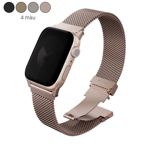 Dây thép không gỉ Apple Watch Dante Pro Mesh Steel mặt 42/41/40mm UNIQ