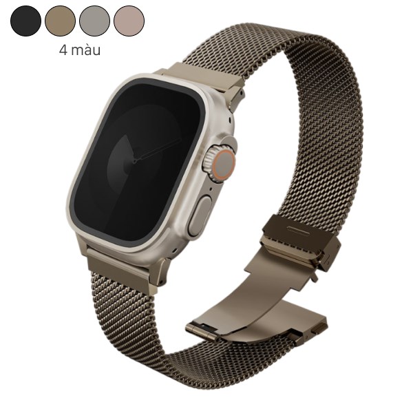 Dây thép không gỉ Apple Watch Dante Pro Mesh Steel mặt 42/41/40mm UNIQ