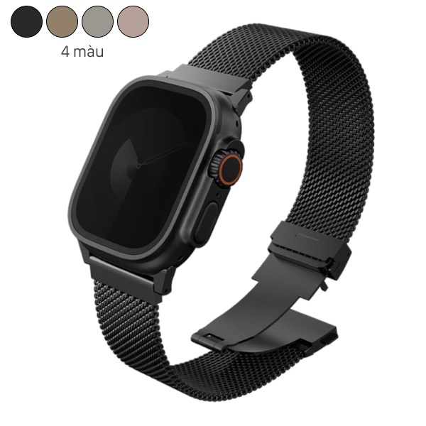 Dây thép không gỉ Apple Watch Dante Pro Mesh Steel mặt 49/46/45/44mm UNIQ