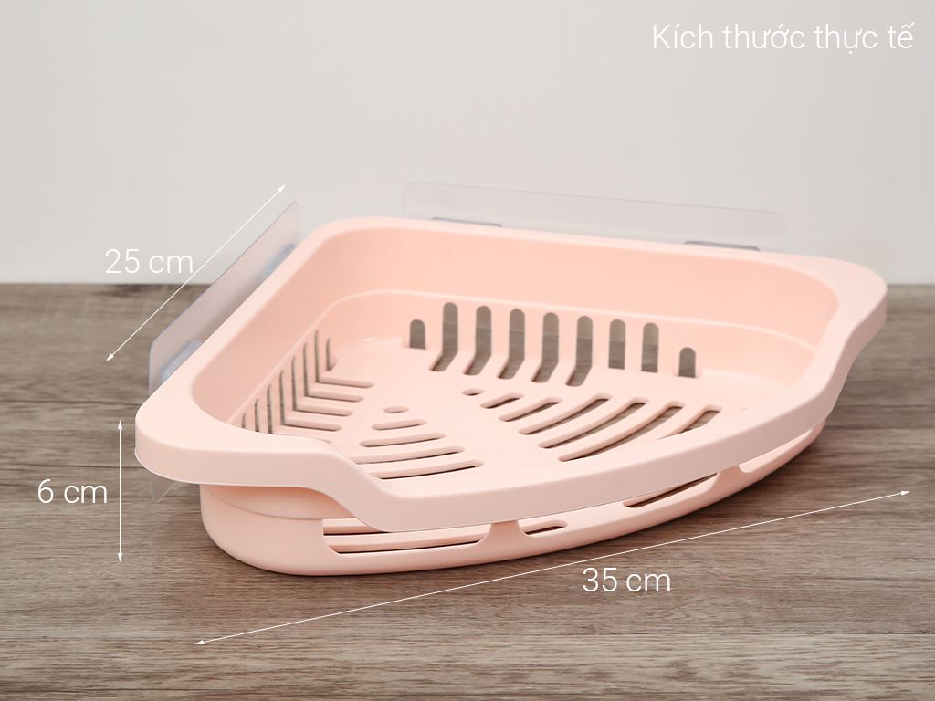 Kệ góc đa năng siêu dính Tuyết Mai 0517 35x25x6cm (giao màu ngẫu nhiên) 7