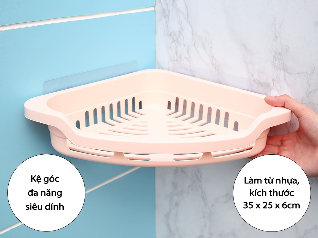 Kệ góc đa năng siêu dính Tuyết Mai 0517 35x25x6cm (giao màu ngẫu nhiên) 2