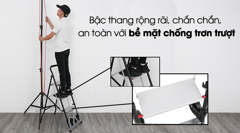 Thang nhôm xe đẩy Kachi MK-183