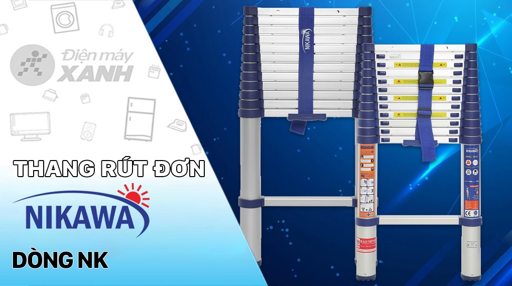 Thang nhôm rút đơn 13 bậc Nikawa NK-38