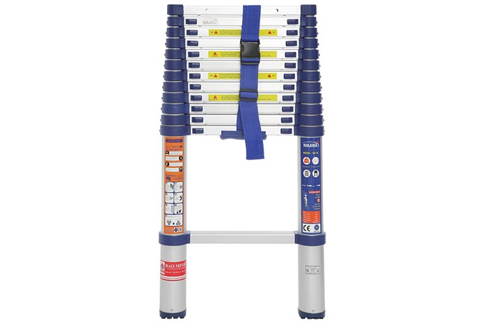 Thang nhôm rút đơn 13 bậc Nikawa NK-38 Màu Xám