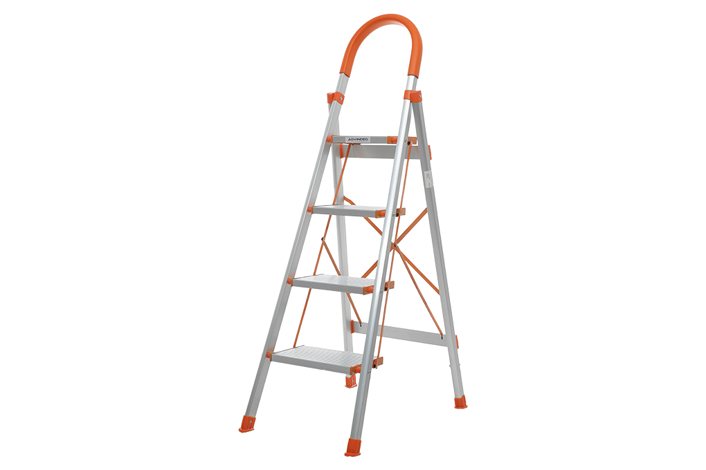 Thang nhôm ghế 4 bậc Advindeq ADS-704 Màu Xám