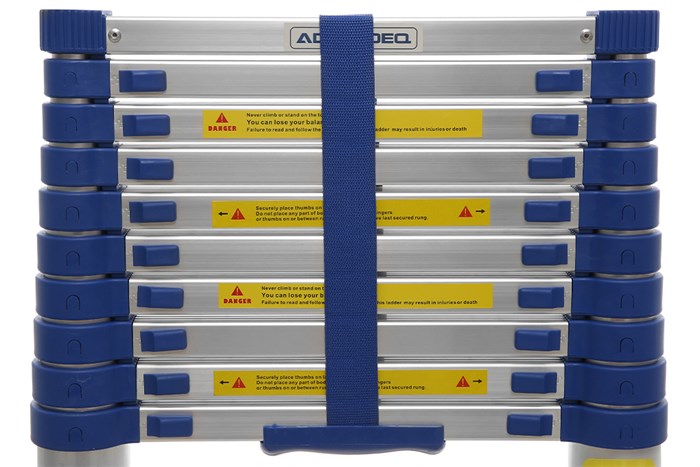 Thang nhôm rút đơn 11 bậc Advindeq ADT210B Màu Xám