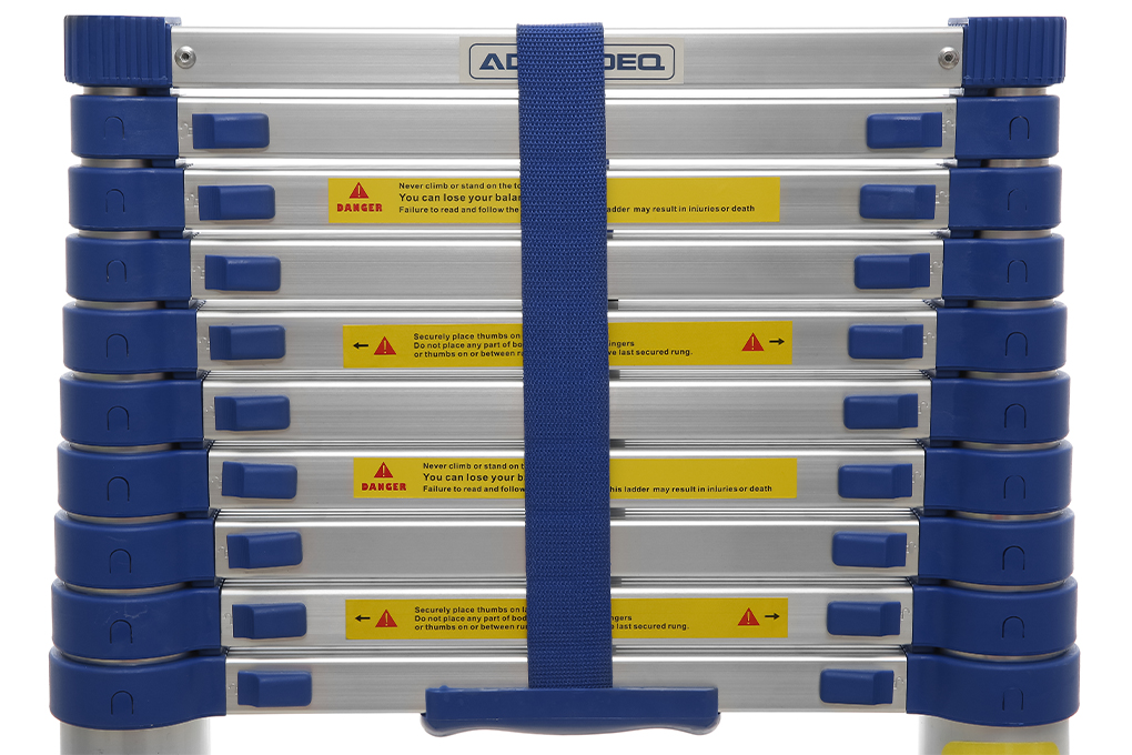 Thang nhôm rút đơn 11 bậc Advindeq ADT210B Màu Xám