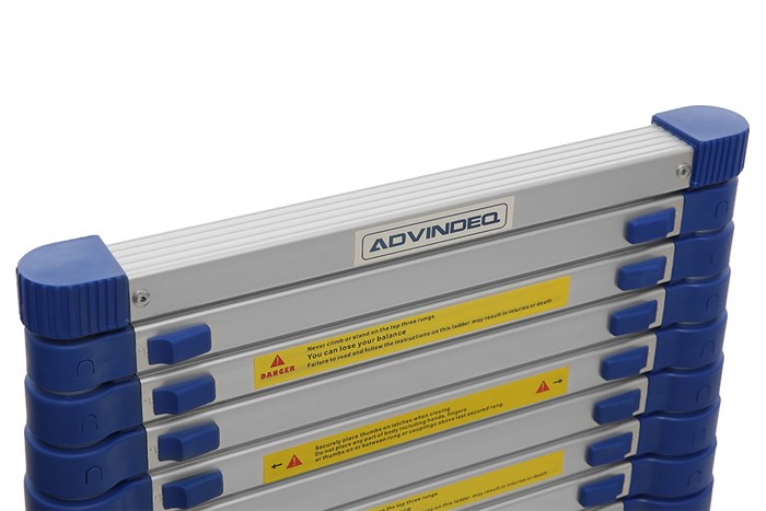 Thang nhôm rút đơn 11 bậc Advindeq ADT210B Màu Xám