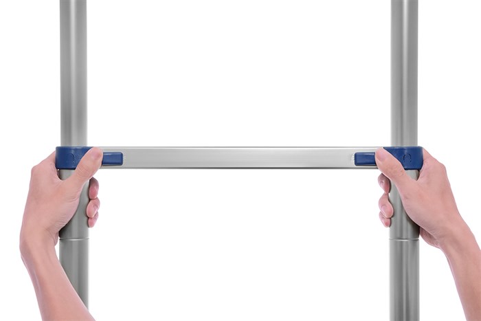 Thang nhôm rút đơn 11 bậc Advindeq ADT210B Màu Xám