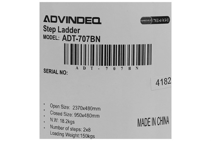 Thang nhôm rút đôi 8 x 2 bậc Advindeq ADT707BN Màu Xám